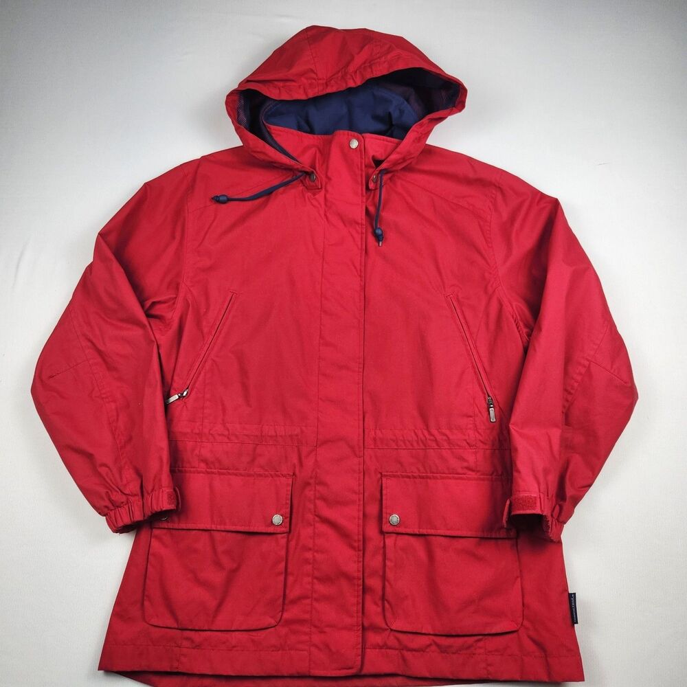 Pacific Trail Womens PM Red Jacket Hooded Classic Pockets Full Zip Classic